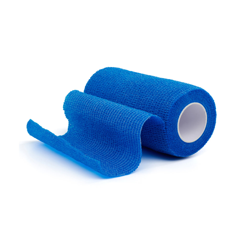 KRUUSE Cohesive Flex Bandage, blue / pack of 3