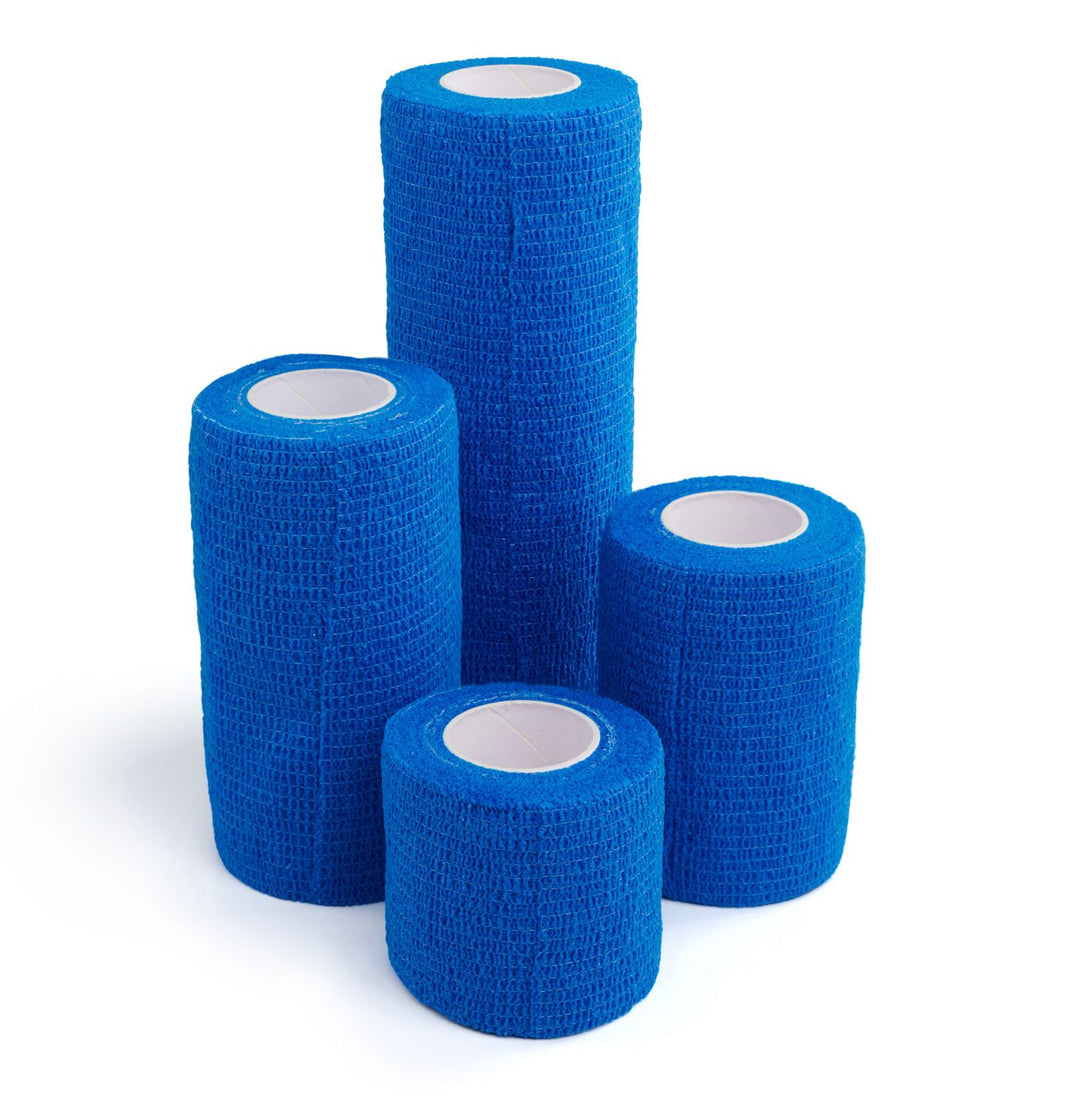 KRUUSE Cohesive Flex Bandage, blue / pack of 3