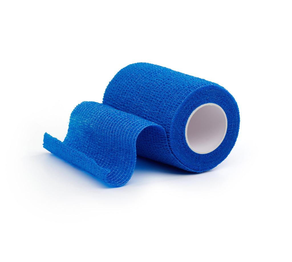 KRUUSE Cohesive Flex Bandage, blue / pack of 3